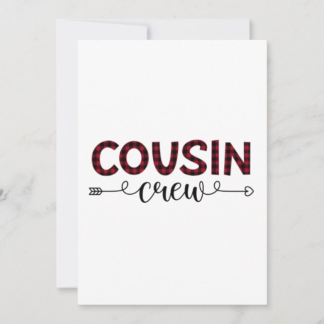 Cousin Crew Buffalo Plaid Pattern Christmas (Front)