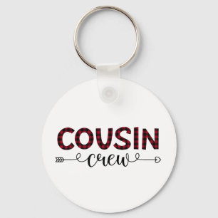 Cousin Crew Buffalo Plaid Pattern Christmas Key Ring