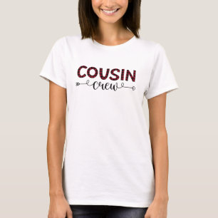 Cousin Crew Buffalo Plaid Pattern Christmas T-Shirt
