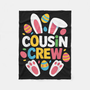 Cousin Crew Bunny Family Matching Easter Girls Boy Fleece Blanket