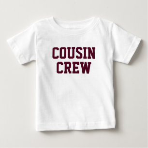 Cousin Crew   Burgundy Matching Kids Baby T-Shirt