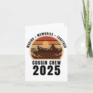 Cousin Crew Camp Family Camping Trip Matching Camp Card