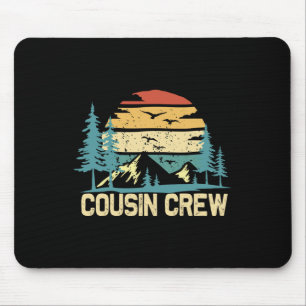 Cousin Crew Camping Friends Summer Family Vacation Mouse Mat