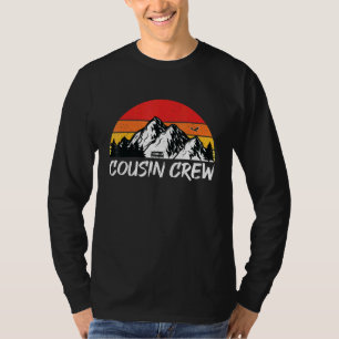 Cousin Crew Camping Outdoor Retro Vintage Sunset S T-Shirt