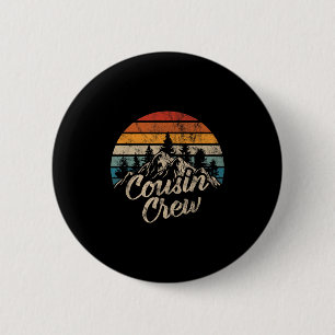 Cousin Crew Camping Outdoor Sunset Summer Camp 6 Cm Round Badge