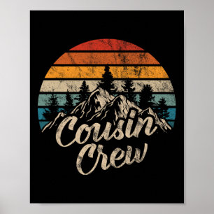 Cousin Crew Camping Outdoor Sunset Summer Camp Poster