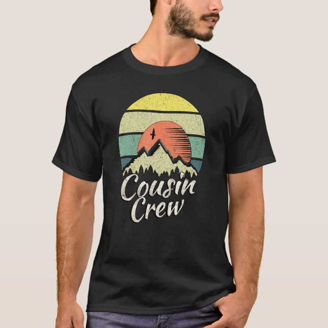Cousin Crew Camping Outdoor Sunset Summer Camp  T-Shirt (Front)
