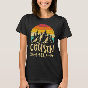 Cousin Crew Camping Outdoor Sunset Summer Camp Vin T-Shirt