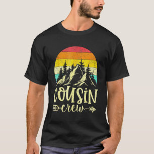 Cousin Crew Camping Outdoor Sunset Summer Camp Vin T-Shirt