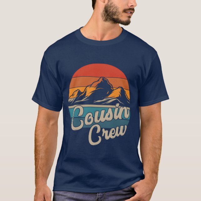 Cousin Crew Camping Outr Sunset Summer Camp friend T-Shirt (Front)