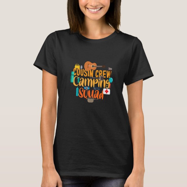 Cousin Crew Camping Squad  Camping Costume Outfit  T-Shirt (Front)