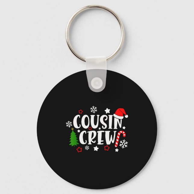 Cousin Crew Candy Cane Snowflake Pajamas Holiday C Key Ring (Front)