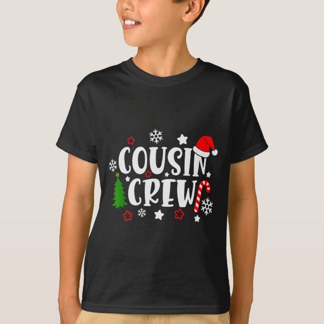 Cousin Crew Candy Cane Snowflake Pajamas Holiday C T-Shirt (Front)