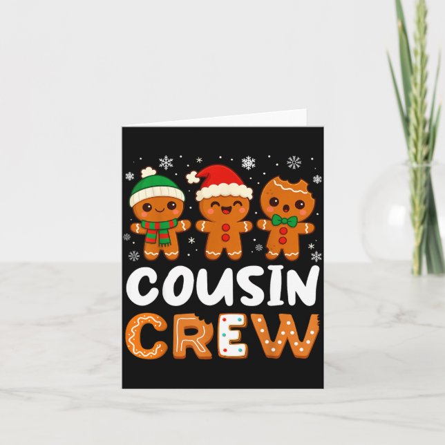 Cousin Crew Christmas 2025 Cookie Kids Boy Girl Fa Card (Front)