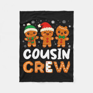 Cousin Crew Christmas 2025 Cookie Kids Boy Girl Fa Fleece Blanket