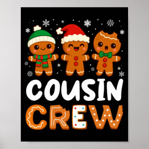 Cousin Crew Christmas 2025 Cookie Kids Boy Girl Fa Poster