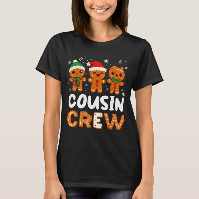 Cousin Crew Christmas 2025 Cookie Kids Boy Girl Fa T-Shirt (Front)