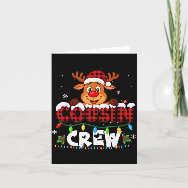 Cousin Crew Christmas 2025 Family Matching Santa E Card (Front)
