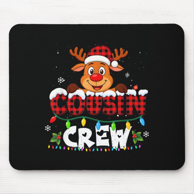 Cousin Crew Christmas 2025 Family Matching Santa E Mouse Mat (Front)