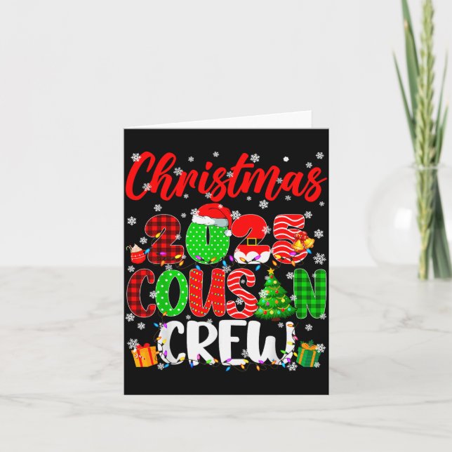 Cousin Crew Christmas 2025 Pjs Pajamas Xmas Family Card (Front)