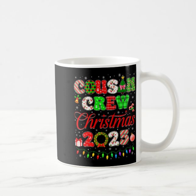 Cousin Crew Christmas 2025 Pjs Pajamas Xmas Family Coffee Mug (Right)
