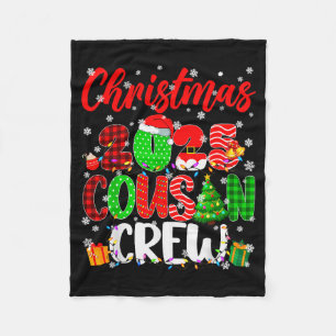 Cousin Crew Christmas 2025 Pjs Pajamas Xmas Family Fleece Blanket