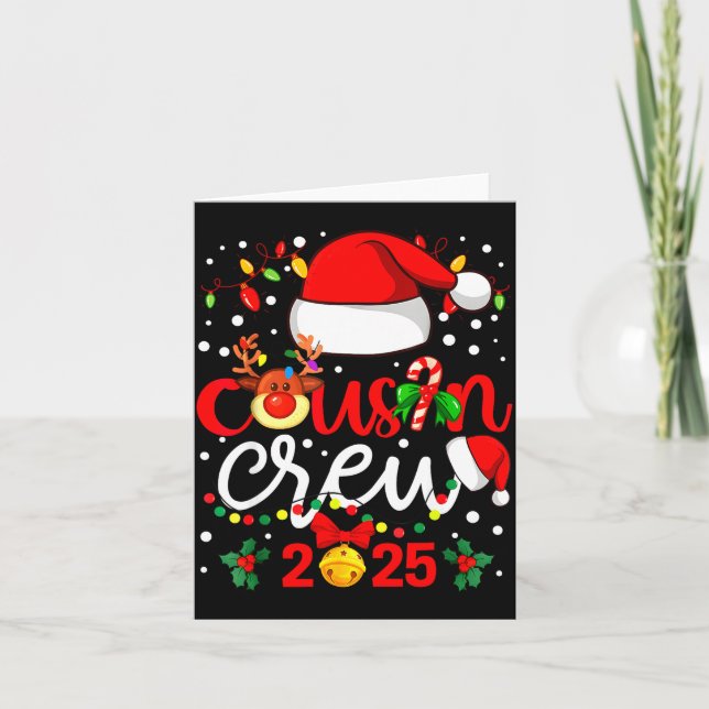 Cousin Crew Christmas 2025 Santa Kids Family Match Card (Front)