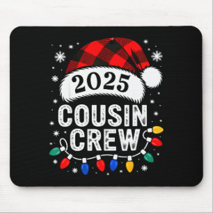 Cousin Crew Christmas 2025 Santa Kids Family Match Mouse Mat