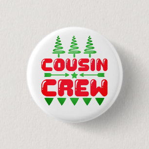 Cousin Crew Christmas Family Matching Design-86044 3 Cm Round Badge