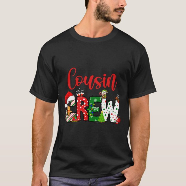 Cousin Crew Christmas Family Pajama Front And Back T-Shirt (Front)
