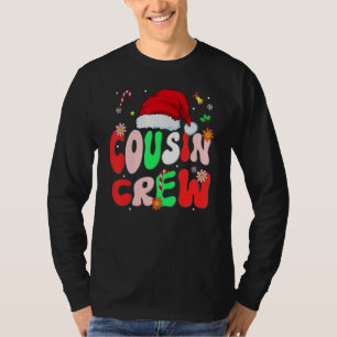 Cousin crew Christmas family squad santa matching T-Shirt