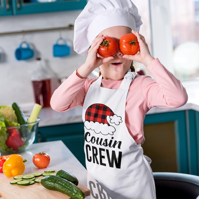 Cousin Crew Christmas Holiday Buffalo Plaid Kids Apron (Cousin Crew Christmas Holiday Buffalo Plaid Kids' Apron)