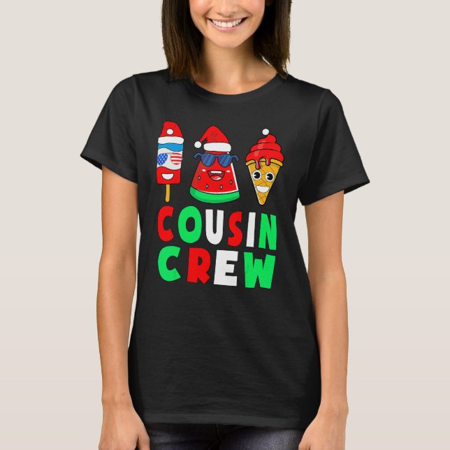 Cousin Crew Christmas In July Squad Pajamas Matchi T-Shirt (Front)