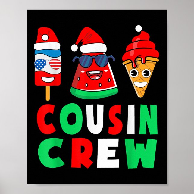 Cousin Crew Christmas In July Squad Pyjamas Matchi Poster (Front)