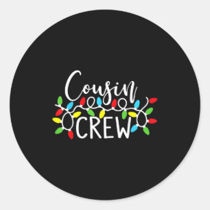 Cousin Crew Christmas Kids Cousins Christmas Crew  Classic Round Sticker