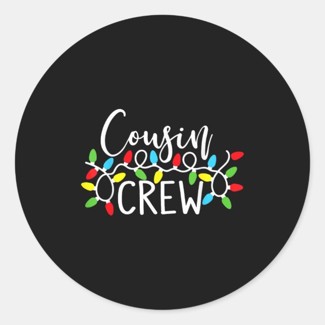 Cousin Crew Christmas Kids Cousins Christmas Crew  Classic Round Sticker (Front)