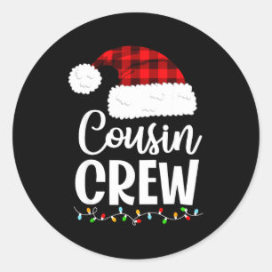 Cousin Crew Christmas Kids Cousins Christmas Match Classic Round Sticker