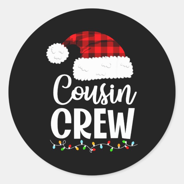 Cousin Crew Christmas Kids Cousins Christmas Match Classic Round Sticker (Front)