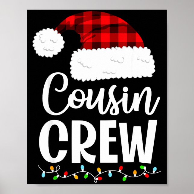 Cousin Crew Christmas Kids Cousins Christmas Match Poster (Front)