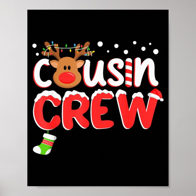 Cousin Crew Christmas Kids Cousins Christmas Match Poster (Front)