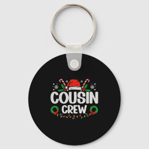 Cousin Crew Christmas Lights Family Matching Pajam Key Ring