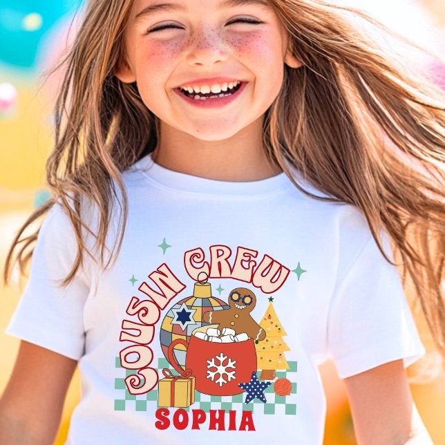 Cousin crew Christmas matching cousins retro T-Shirt (Creator Uploaded)