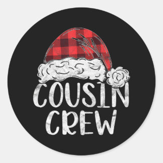 Cousin Crew Christmas Matching Family Xmas Classic Round Sticker