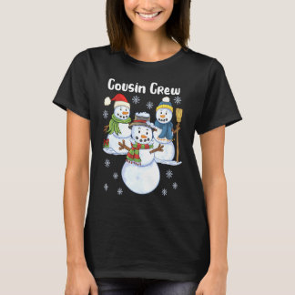 Cousin Crew Christmas Matching Snowman Family T-Shirt