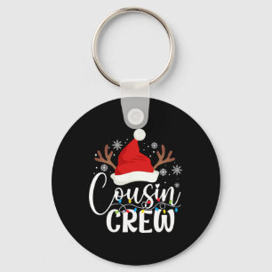 Cousin Crew Christmas Matching Xmas Lights Pajama Key Ring