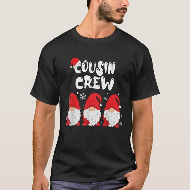 Cousin Crew Christmas Pajamas Dog Santa Merry Xmas T-Shirt (Front)