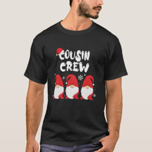 Cousin Crew Christmas Pyjamas Funny Gnomes Lover L T-Shirt