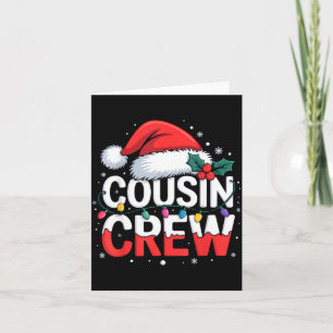 Cousin Crew Christmas Reindeer Antlers Hat Lights  Card