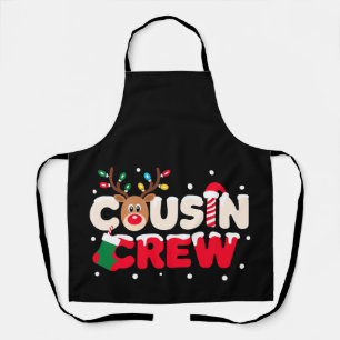 Cousin Crew Christmas Reindeer Candy Cane Stocking Apron