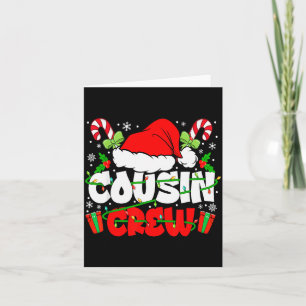 Cousin Crew Christmas Santa Hat Lights Xmas Men Bo Card